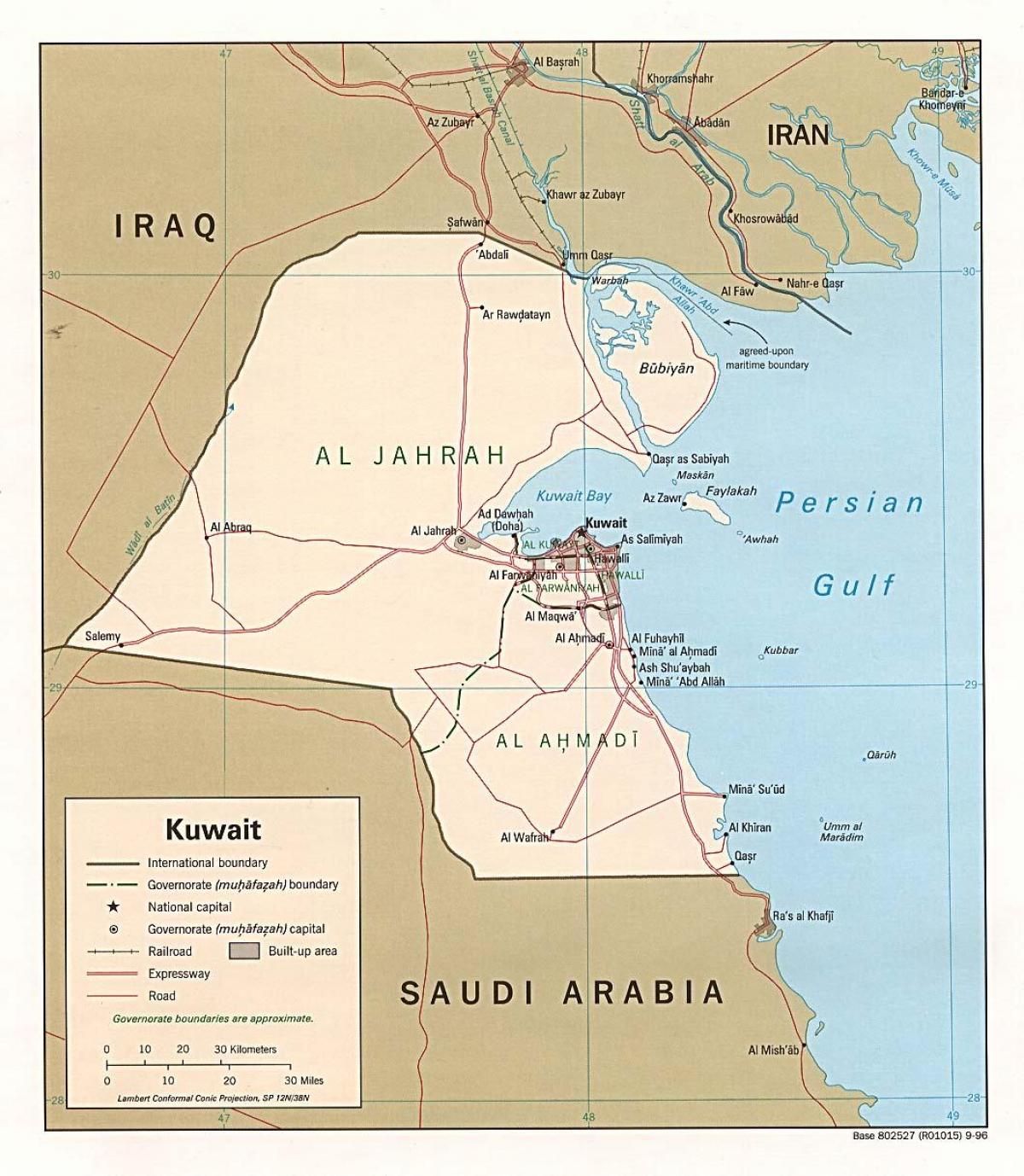 mapa kuwait portu