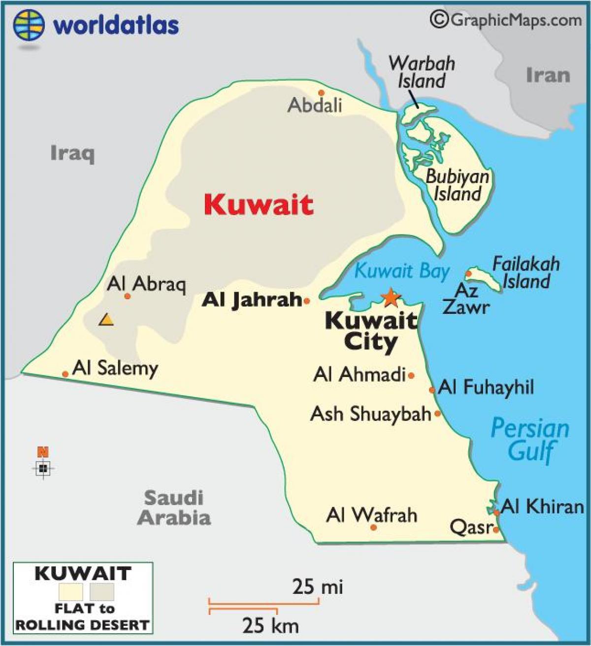 kuwait osoa mapa