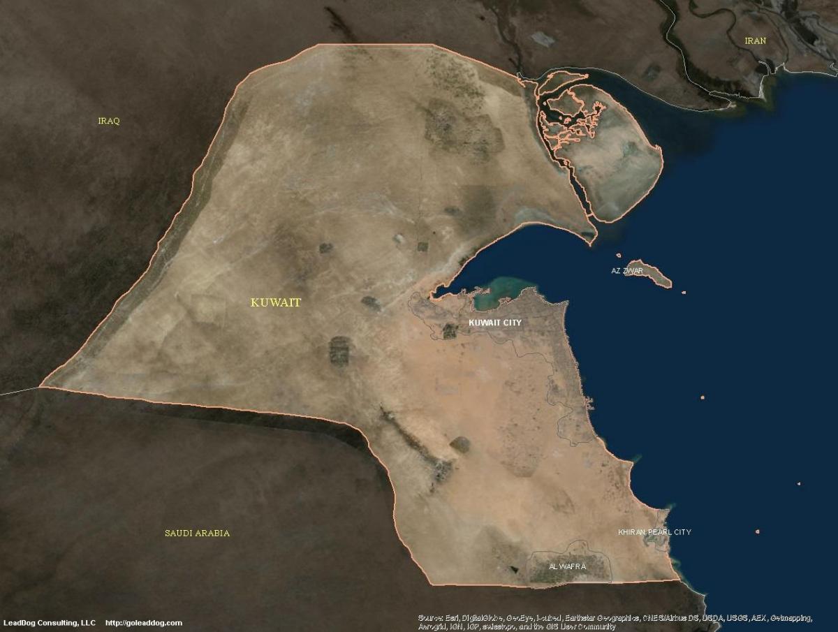 mapa satelite kuwait