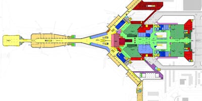 Kuwait nazioarteko aireportuko mapa