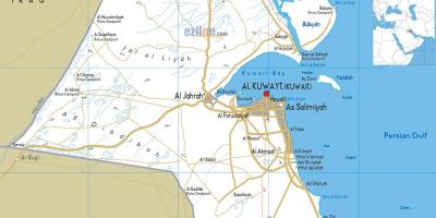 Kuwait hiria errepide mapa