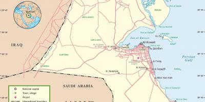 Kuwait errepide mapa