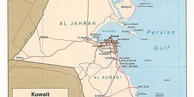 Mapa kuwait ibaiaren
