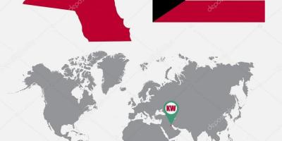 Kuwait mapa munduko mapa