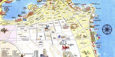 Mapa kuwait turismo